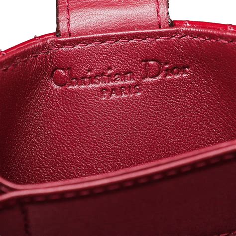 lady dior 5-gusset card holder in cherry red|Lady Dior 5.